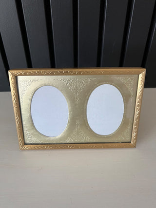 Vintage gold oval double frame RSV|97002