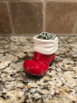 Red Santa Boot Match Holder    MTS|124844