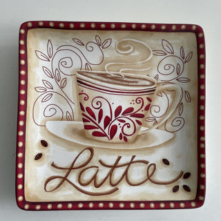 10.5" plate/platter, latte design RSV