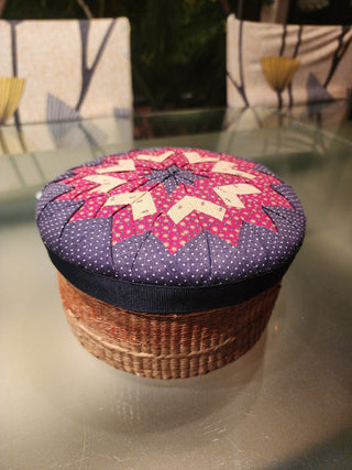 Patchwork Lid Storage Basket RSV