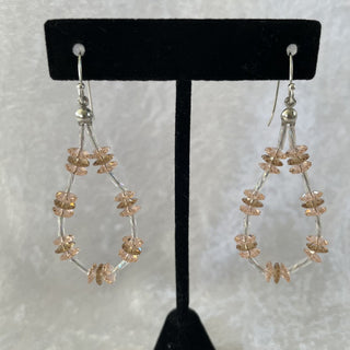 teardrop shape earrings w/ margarita beads RSV