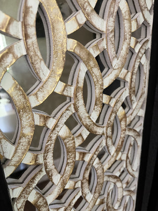 Pair of Wall Decor Panel Mirrors Black/Natural 44" x 12" RCD (Local Pickup Only)|169298