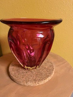 #1723 Cranberry Vase RSV