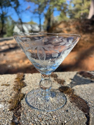 BB ONE Vintage Crystal champagne/tall sherbet or cocktail glass 4.5”