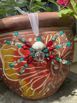 Spider Sun Catcher red/turquoise/white|63696