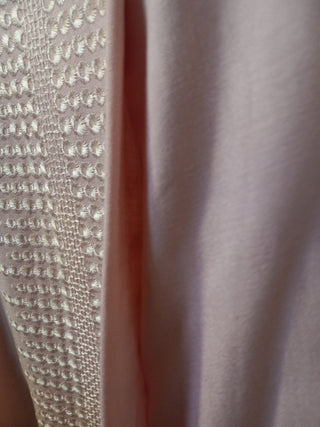 60s pink linen mod A-line shift, M, MTS|75829