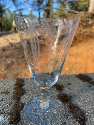 BB ONE Vintage Crystal Water Goblet 6 3/8”