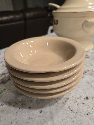 Vtg Tepco USA China Tan 6.5 Soup Bowl RCD