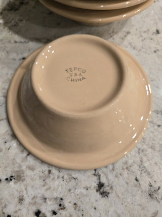 Vtg Tepco USA China Tan 6.5 Soup Bowl RCD