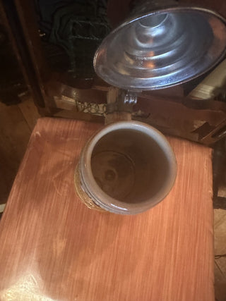 Lidded German Music Box Beer Stein Swiss movement #47 VV MTS|113900