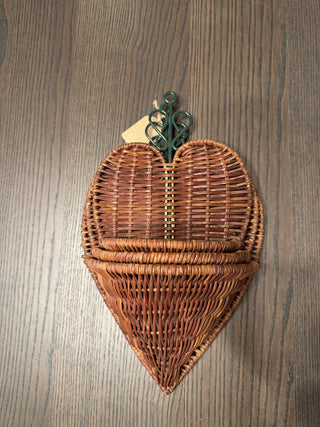 Vintage 3 Pc. Wicker Heart Wall Pocket Set RCD|77402
