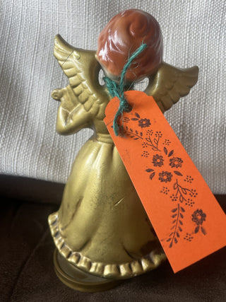Vtg.Kitschy Angel Playing Harp Musical Box|68607