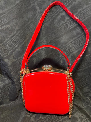 Red Purse with Adjustable & Removable Shoulder Strap - RSV|94615