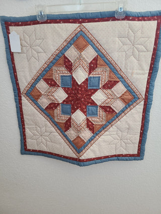 Hand-Made Table or Wall-Hanging Quilt, 22"x22", RCD