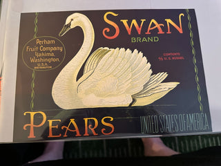 Swan Pears Authentic Farm Crate Label EC124 MTS|100446