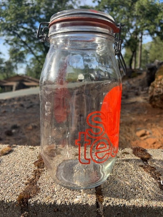 Vintage Sun Tea brewing Jar Wheaton Glass 2 Liter Hinged Wire Latch Top
