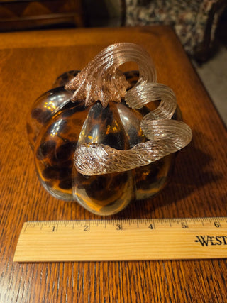 Hand-Blown Murano-Style Glass Pumpkin, RCD|108871