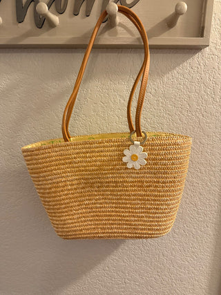 Straw Purse w/Daisy RSV|103711