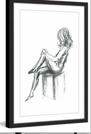 MJ94-8x10 Marmont framed Lady Getting Ready sketch MTS|134414