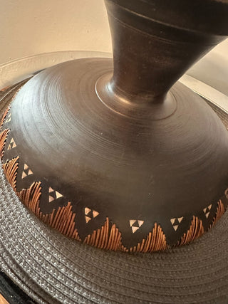 Bowl Pedestal Wood Inlay MTS|78705