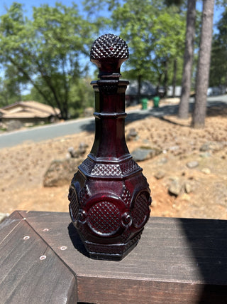 12F vintage Avon 1876 Cape Cod Ruby Red glass decanter MTS|67126