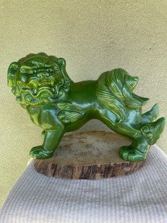 Foo Dog Guardian Lion Green Glazed Ceramic RCD