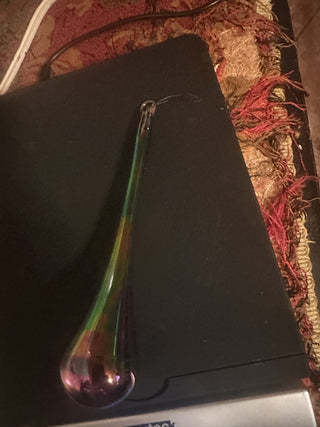 Multi Color 8 Inch Spun Glass Teardrop ornament #62 VV MTS|125280