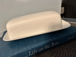 Butter Dish Crate&Barrel White MTS