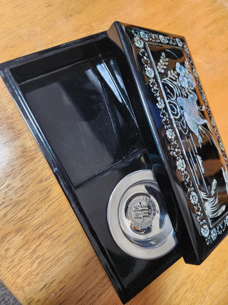 Vtg Japanese Lacquer, Inlaid Smoking Box MTS|96874