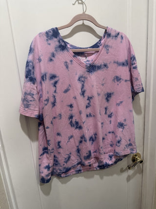 Tie Dye Adult T-shirt Men's XL Pink and Blue #47 VV MTS|98109