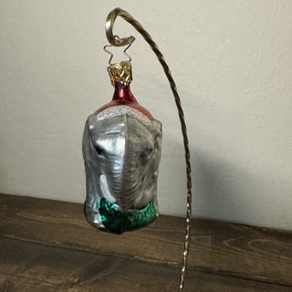 Vintage Blown Glass Circus Elephant Ornament MTS|125236