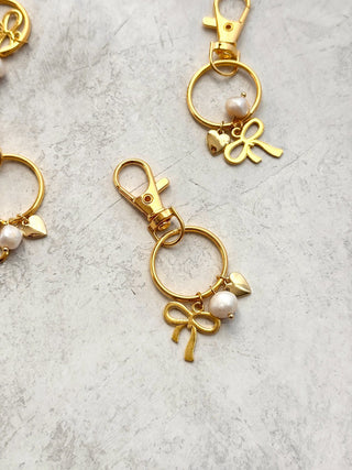 Pearl Bow Keychain