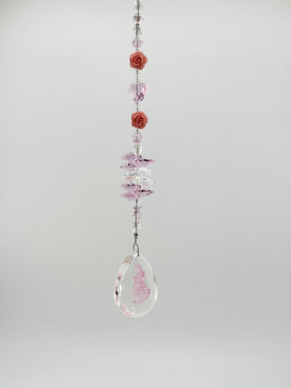 Handmade Pink Rose Suncatcher|76312