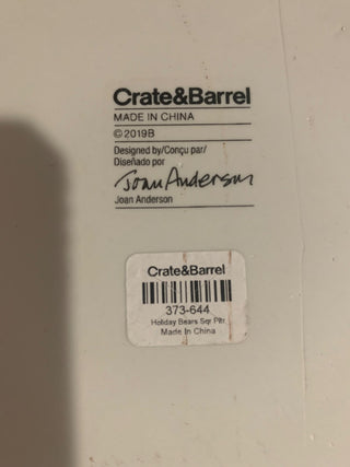 Crate&Barrel 12x12 holiday bears serving dish (each)|139451