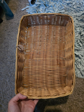 12" rectangle wicker basket