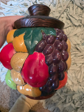 Vintage Ceramic fruit cookie jar 60-70s