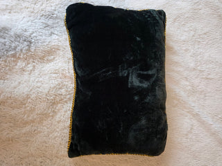Green velvet Noel christmas pillow