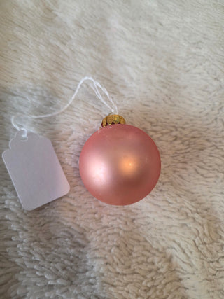 Vintage peach matte glass ornament