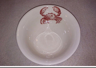 Sketch Red Crab Maxcera 9.5" X 4.25" Serving Bowl Ocean Sea Beach #63 VV MTS