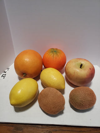 7 PC faux fruit grapefruit/orange