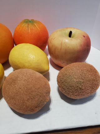 7 PC faux fruit grapefruit/orange