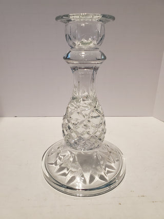 VTG Home Interiors Crystal Candle Holder Cambridge Pineapple 6" Tall Candlestick
