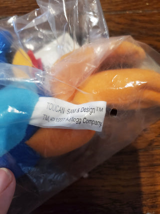 Kellogg's TOUCAN SAM Plush Bean Bag 1997 Breakfast Froot Loops Cereal
