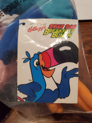 Kellogg's TOUCAN SAM Plush Bean Bag 1997 Breakfast Froot Loops Cereal