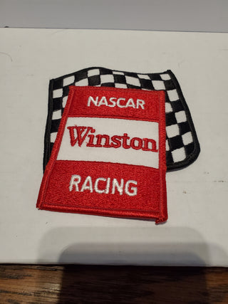 VINTAGE NASCAR WINSTON CUP RACING  LOGO EMBROIDERED IRON/SEW-ON PATCH CHECKERED
