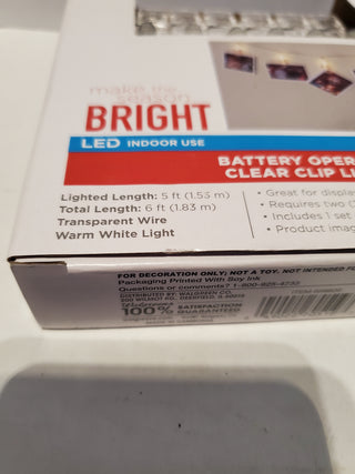 Clear clip lights battery operated