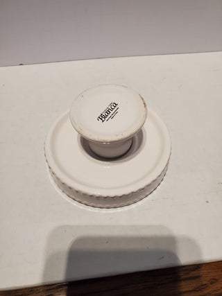 White candle pillar pedestal