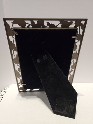 Metal floral frame, dark grey 5X7