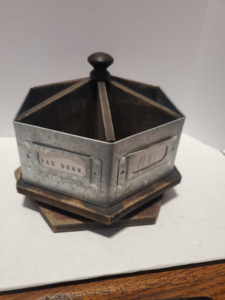 Rae Dunn spinning office supplies holder