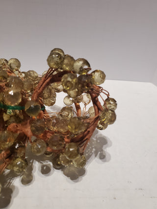 6pc green beaded napkin rings